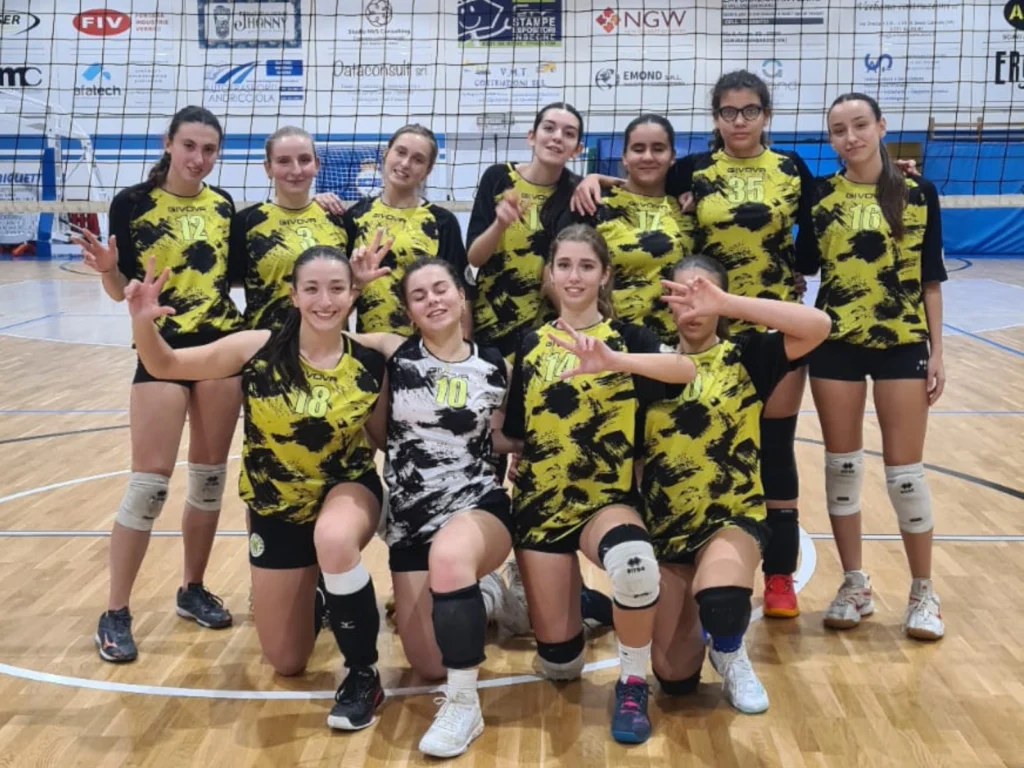 Prima squadra femminile dopo una partita di campionato