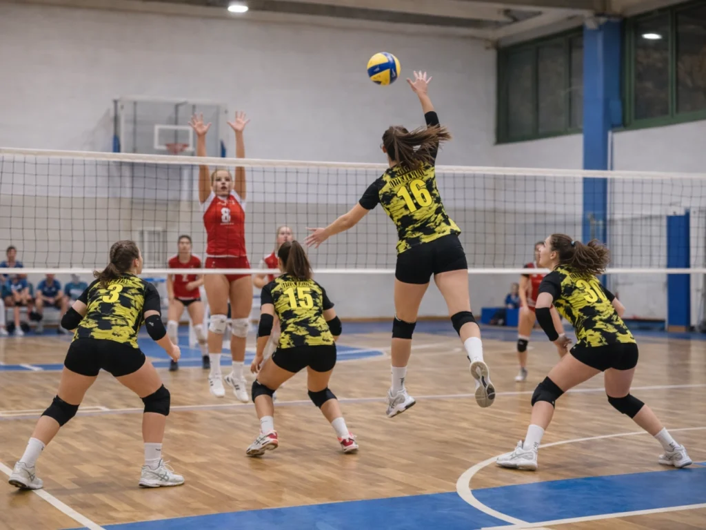 Prima squadra femminile durante una partita
