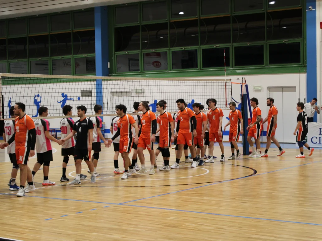 Prima squadra maschile durante un pre-partita