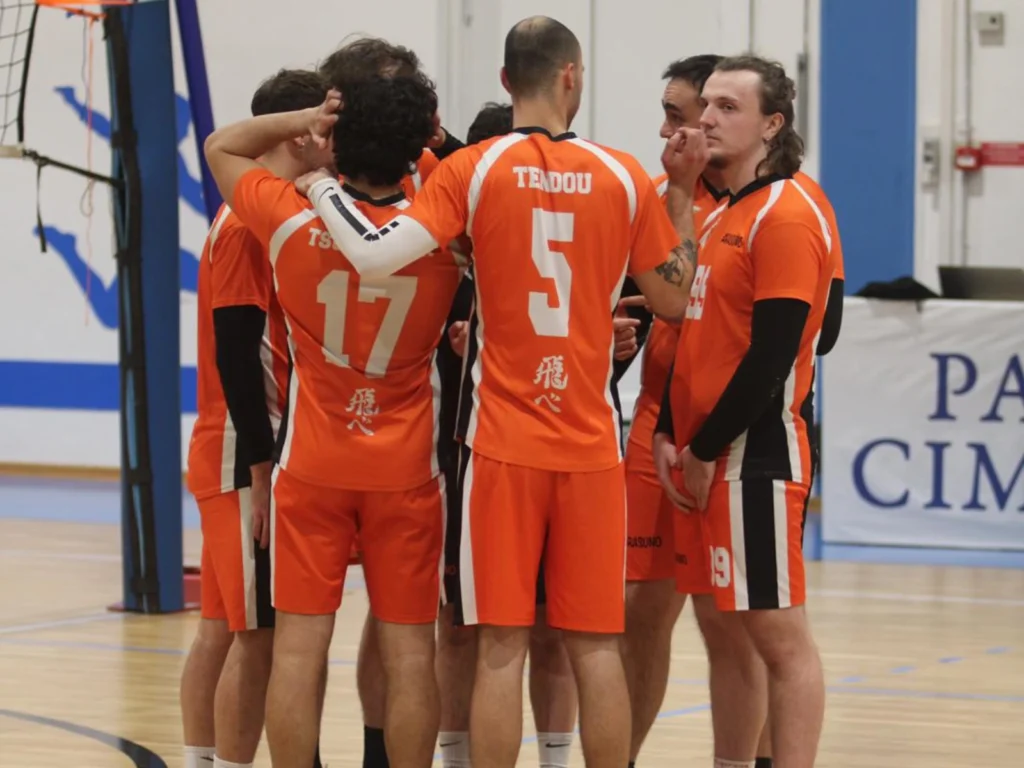 Confronto della squadra dopo la partita di prima divisione maschile