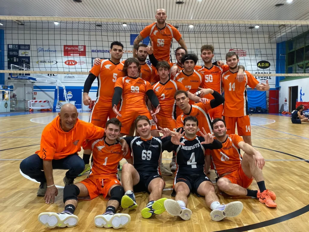 Prima squadra maschile dopo un'importante vittoria